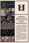 Advertising for Wiener werkstätte  textile department. By F. Bruckmann