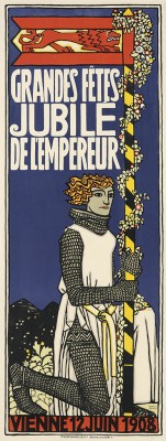 Wiener werkstätte exhibition poster by Josef Hoffmann.