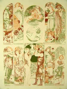 Vienna Secession, Art Nouveau, jugendstil, Secessionist, Fin de Siecle, Gustav Klimt, Mucha, Koloman Moser, graphic design, poster art