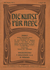 Die Kunst für Alle- Cover by Peter Behrens