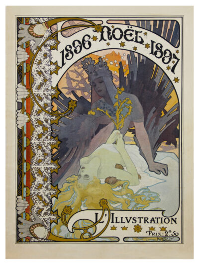 Alphonse Mucha, Noel 1897. Posters, Art Nouveau, Secession, Jugendstil, Prints, Sale